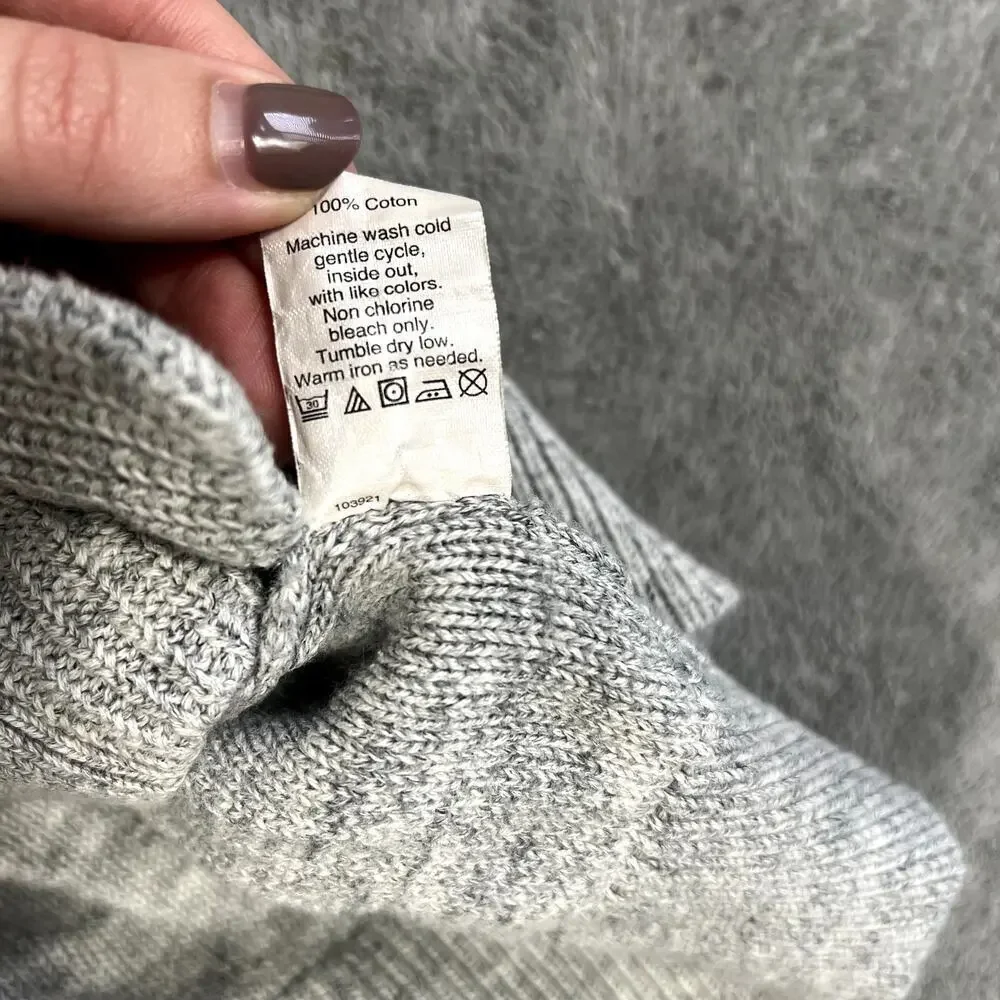 J Crew‎ Cardigan Mens L Gray Knit Lambswool Shawl Neck Sweater Grandpa Basic